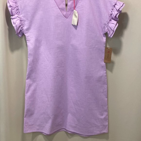 NWT Cremieux Linen Mini Dress - Lilac, XS - Picture 2 of 11